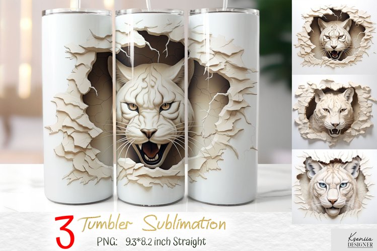 3d puma timbler sublimation bundle