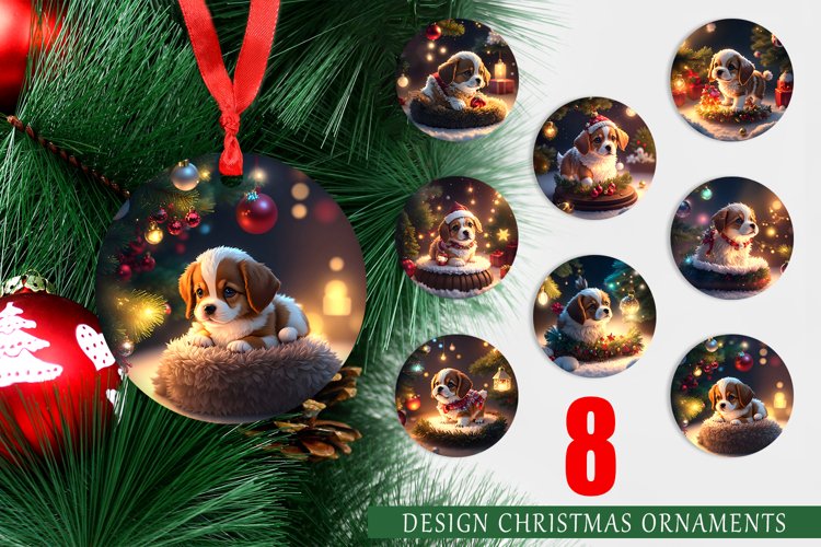Christmas Ornaments 3D Puppy Christmas