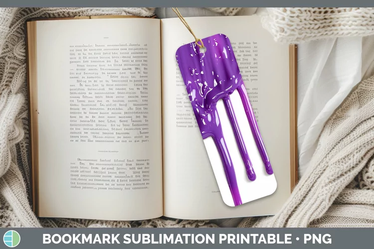 3D Purple Slime Bookmark Sublimation Printable Designs
