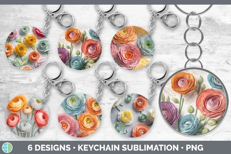 Bundle of six 3D Keychain designs.