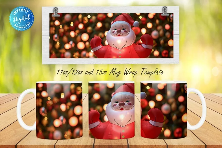 Red Christmas Santa 11, 12 & 15 Oz Mug Sublimation