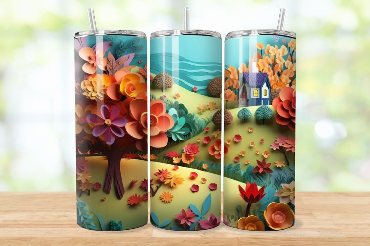 3D Rustic Countryside 20oz/30oz Skinny Tumbler