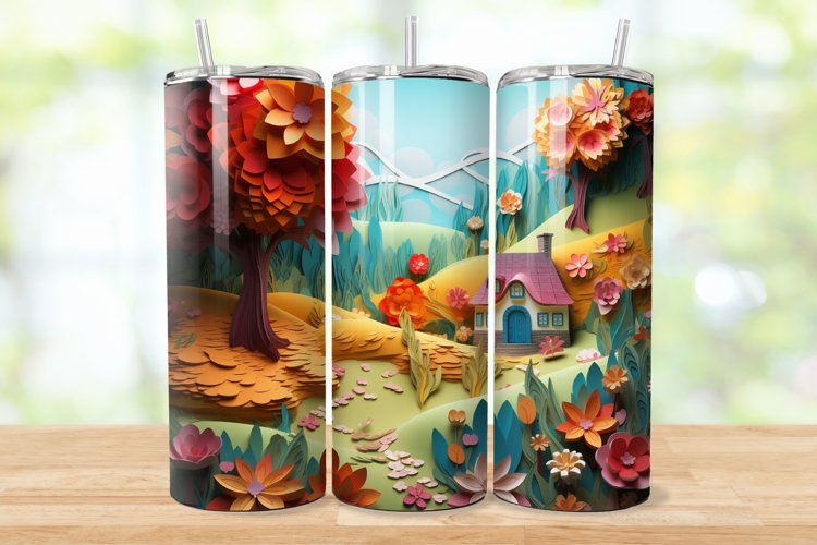 3D Rustic Countryside 20oz/30oz Skinny Tumbler