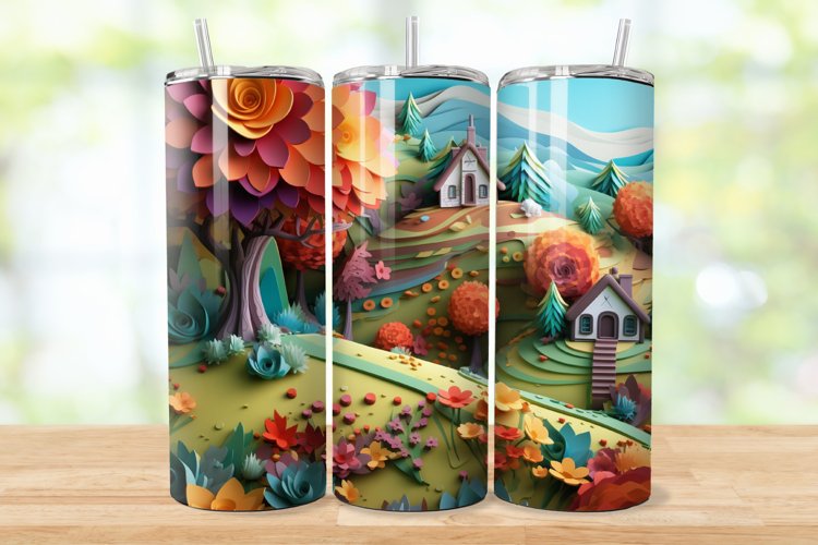 3D Rustic Countryside 20oz/30oz Skinny Tumbler
