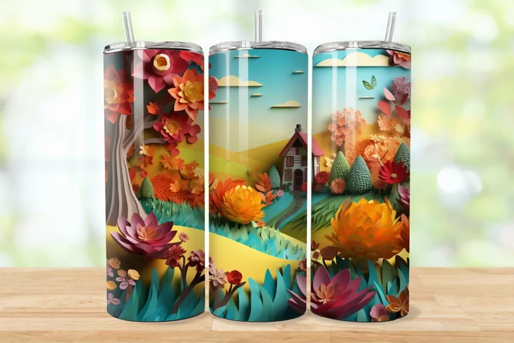 3D Rustic Countryside 20oz/30oz Skinny Tumbler