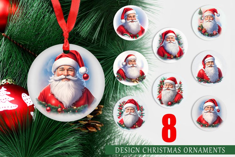Christmas Ornaments 3D Santa Claus