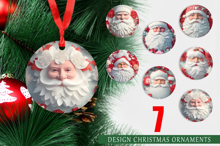 3D Santa Claus Christmas Ornaments