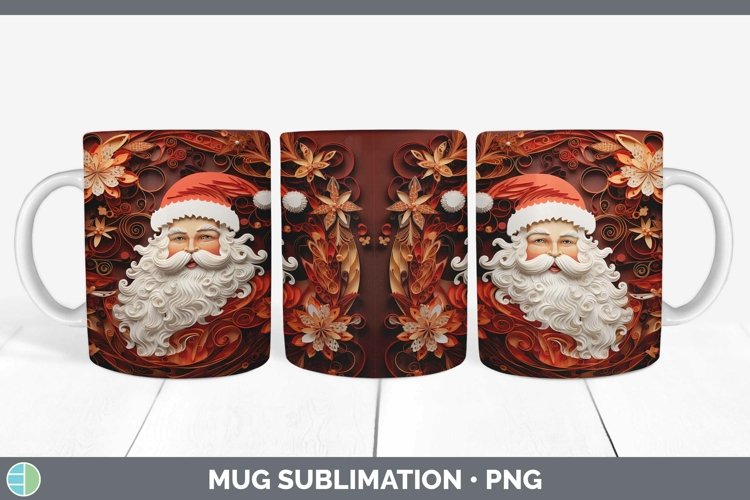 GorgeousWatercolor Christmas Mug Wrap design.