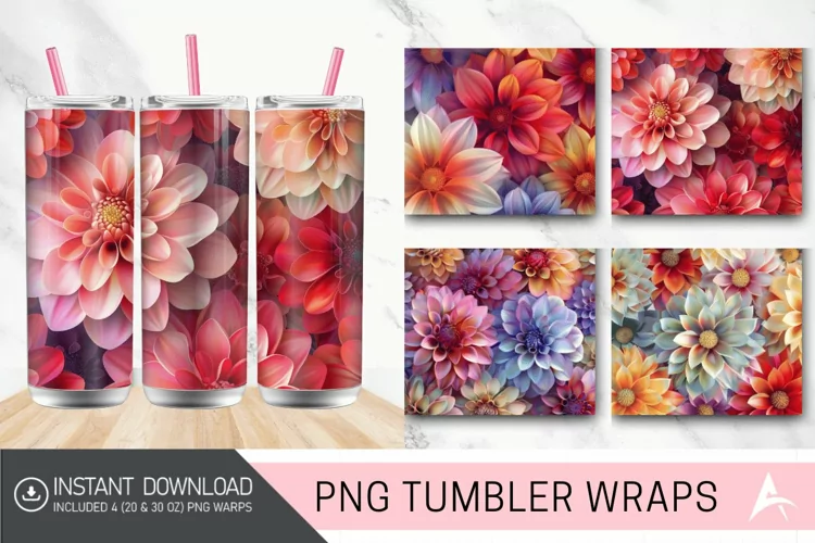 3D Seamless Colorful Tumbler wrap