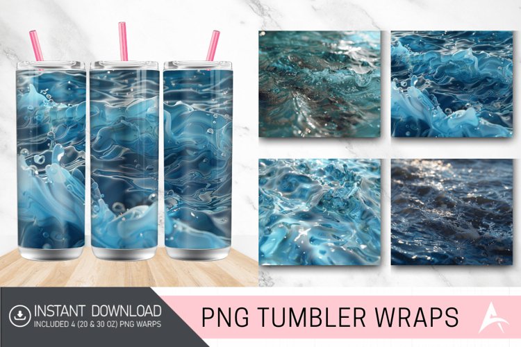 3D Seamless Water Tumbler wrap