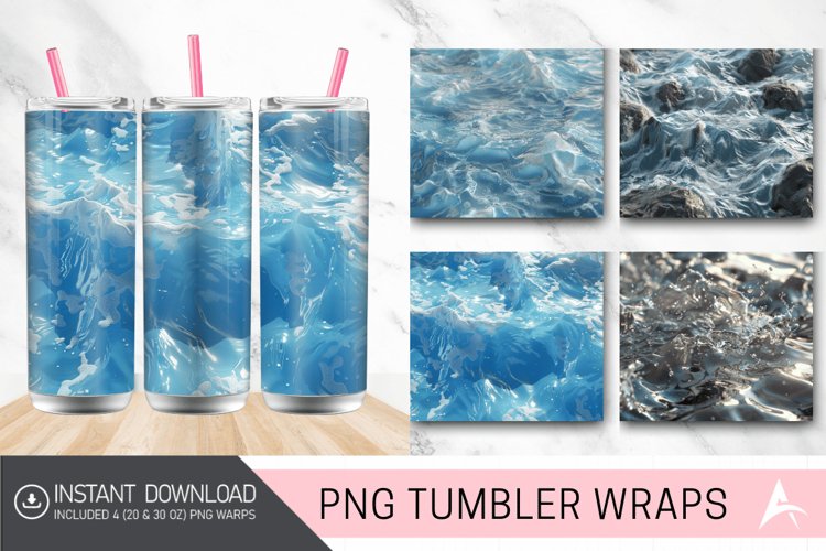 3D Seamless Water Tumbler wrap example image 1