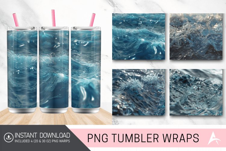 3D Seamless Water Tumbler wrap