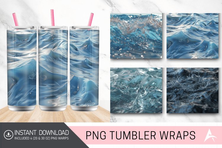 3D Seamless Water Tumbler wrap example image 1