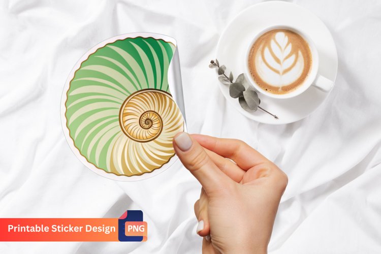 3D Seashell Sticker, Nautical Wall Art, Beach Decorations