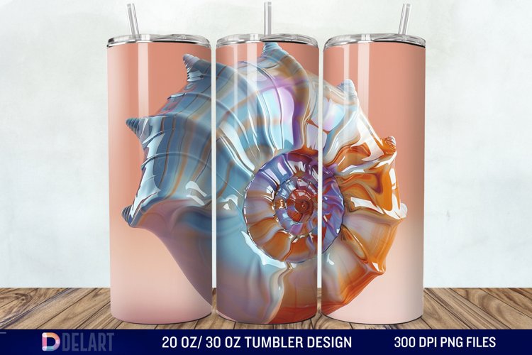 3D Seashell Tumbler Wrap example image 1