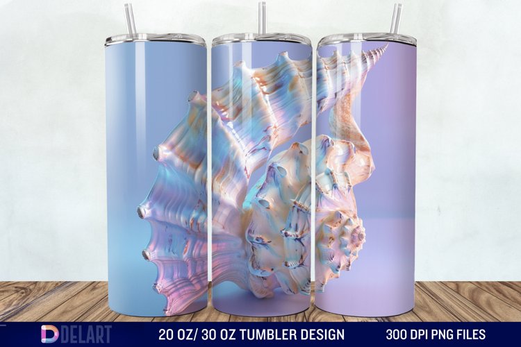 3D Seashell Tumbler Wrap example image 1