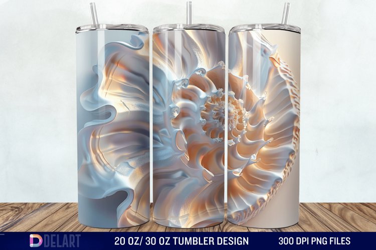 3D Seashell Tumbler Wrap example image 1