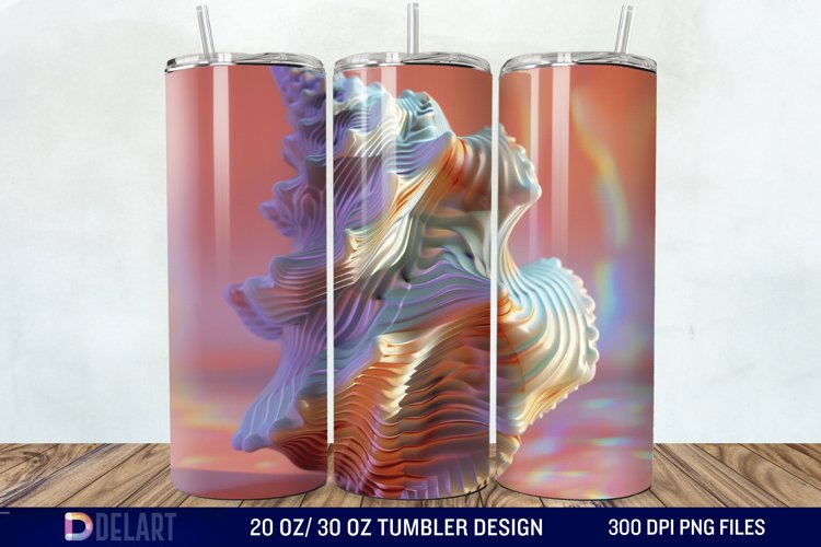 3D Seashell Tumbler Wrap example image 1
