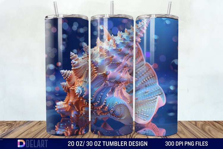 3D Seashell Tumbler Wrap example image 1