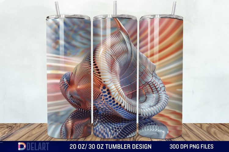 3D Seashell Tumbler Wrap example image 1