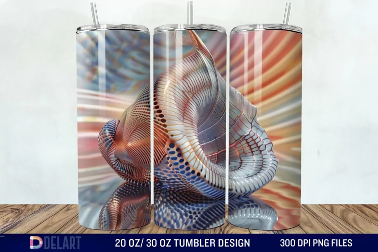 3D Seashell Tumbler Wrap