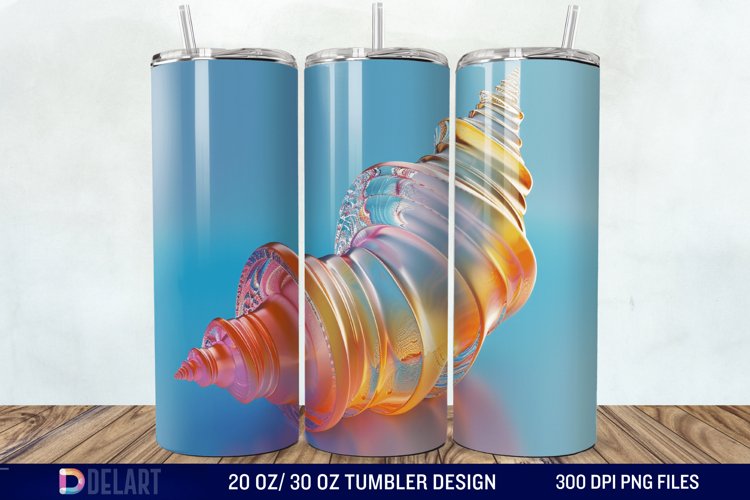 3D Seashell Tumbler Wrap