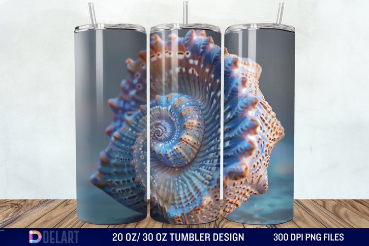 3D Seashell Tumbler Wrap example image 1