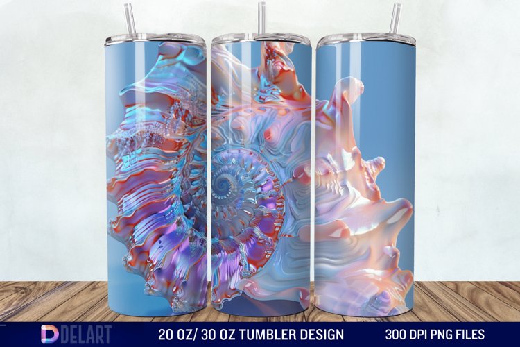 3D Seashell Tumbler Wrap example image 1