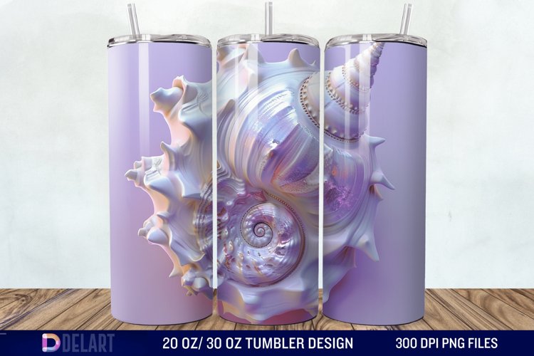 3D Seashell Tumbler Wrap example image 1