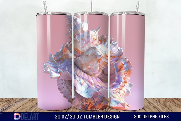 3D Seashell Tumbler Wrap example image 1