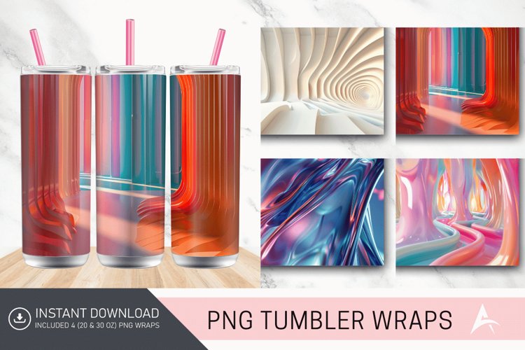 3D Skinny Tumbler Wrap example image 1