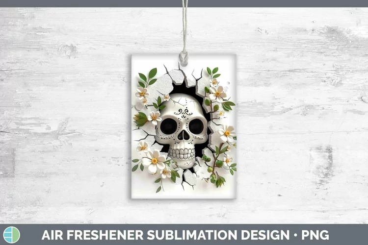 3D Skull Air Freshener Sublimation Car Freshener Designs
