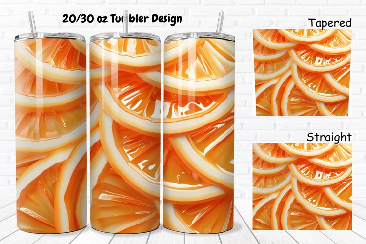 3D Sliced Orange 20/30oz Skinny Tumbler