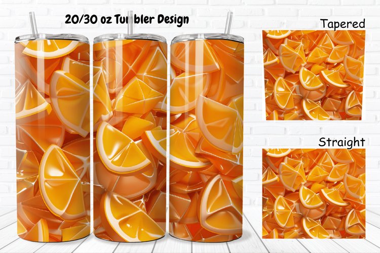 3D Sliced Orange 20/30oz Skinny Tumbler