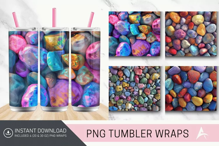 3D Small Stone Tumbler wrap