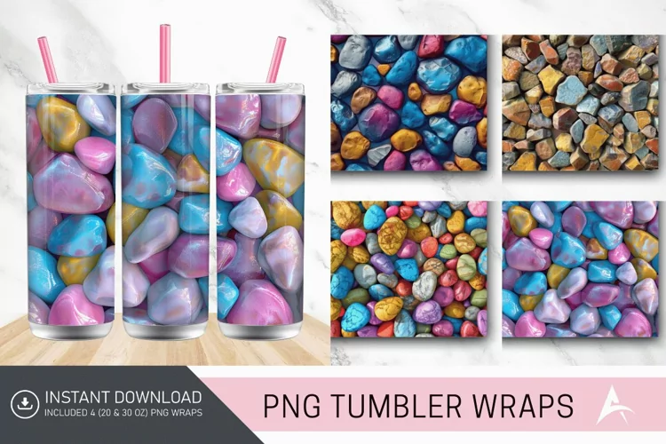 3D Small Stone Tumbler wrap