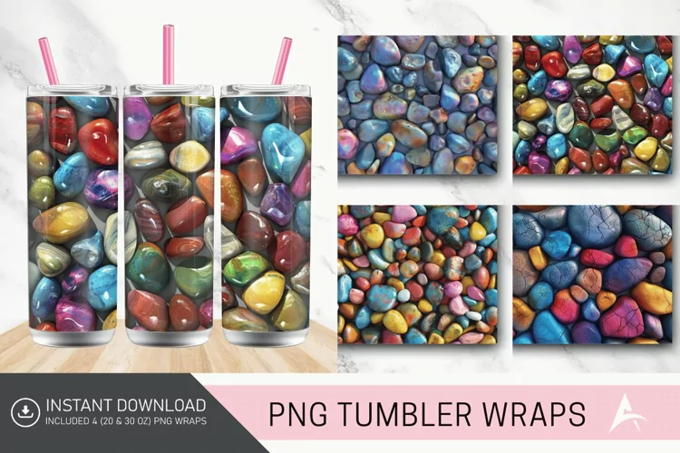 3D Small Stone Tumbler wrap