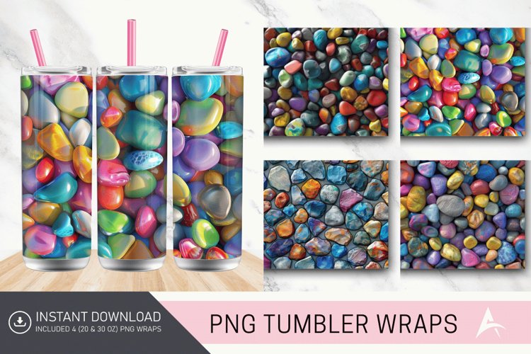 3D Small Stone Tumbler wrap example image 1