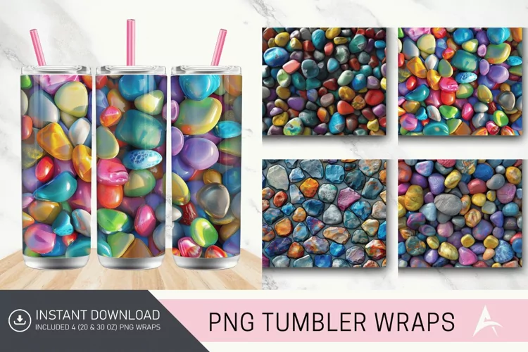 3D Small Stone Tumbler wrap