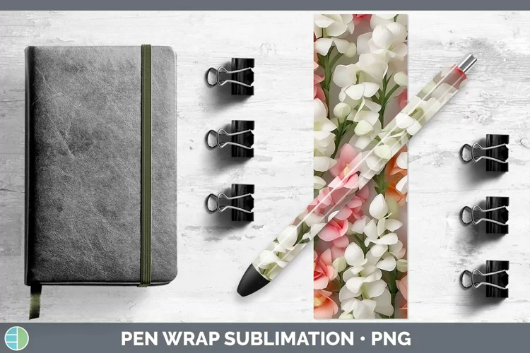 3D Snapdragon Pen Wrap | Sublimation Epoxy Pen Designs