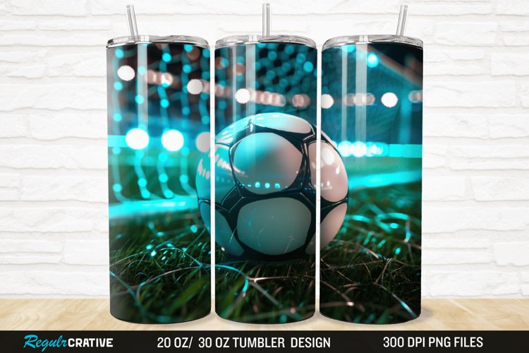 3D Soccer 20/30oz Skinny Tumbler