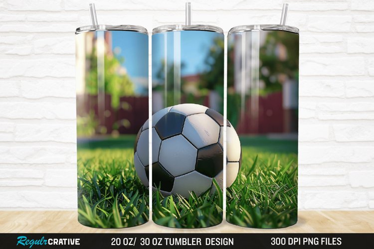 3D Soccer 20/30oz Skinny Tumbler