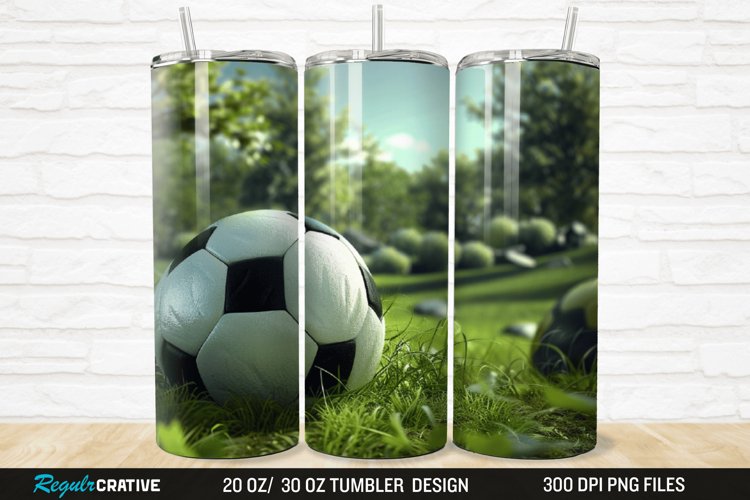 3D Soccer 20/30oz Skinny Tumbler