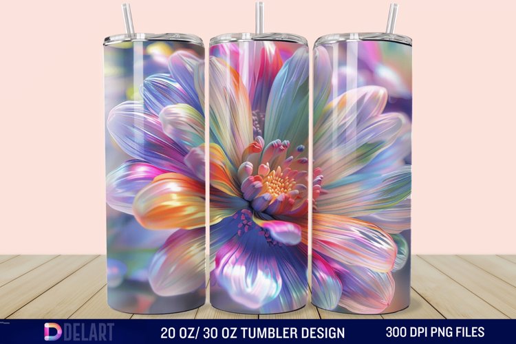 3D Spring Flower Tumbler Wrap example image 1