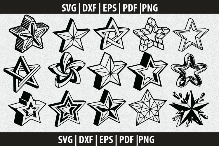 3D star SVG Cricut Cut File