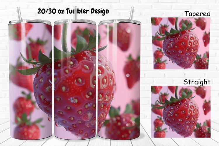 3D Strawberry 20/30oz Skinny Tumbler