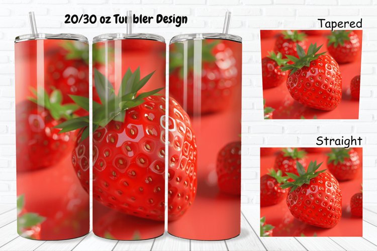 3D Strawberry 20/30oz Skinny Tumbler