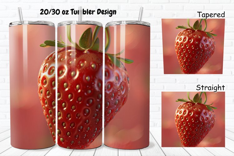 3D Strawberry 20/30oz Skinny Tumbler