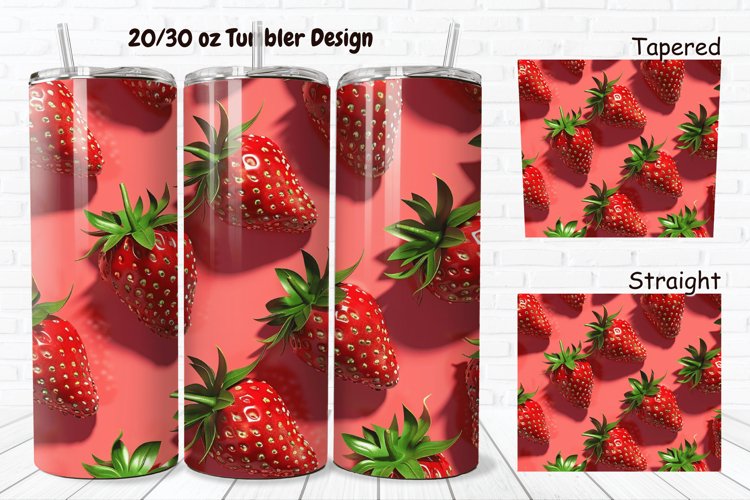 3D Strawberry 20/30oz Skinny Tumbler