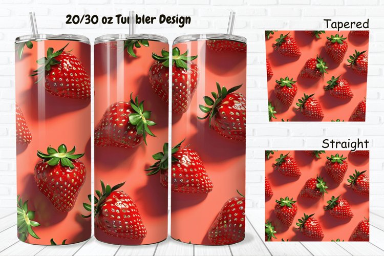3D Strawberry 20/30oz Skinny Tumbler